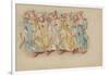 A Group of Pigs Dancing in a Line-null-Framed Giclee Print