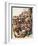 A Group of Pikemen of the New Model Army March into Battle Led by a Drummer-Peter Jackson-Framed Giclee Print