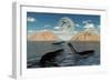 A Group of Plesiosaurs Relaxing on a Jurassic Day-Stocktrek Images-Framed Art Print