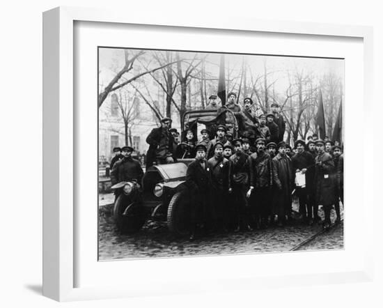 A Group of Red Army Men. Petrograd, 1917-Karl Karlovich Bulla-Framed Giclee Print