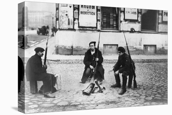 A Group of Red Guard Men. Petrograd, 1917-Yakov Vladimirovich Steinberg-Stretched Canvas