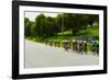 A group of road bicyclists traveling across highway 58 in CA-null-Framed Photographic Print