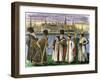 A Group of Russian Nobles Called Boyars, the Kremlin in the Background, 1600s-null-Framed Giclee Print