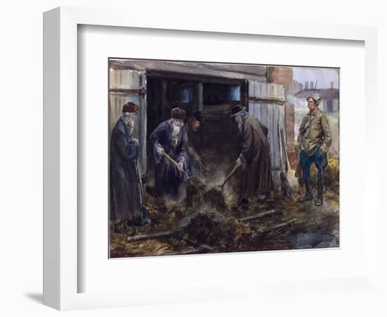 A Group of Russian Priests Forced to Clear the Barrack Stables by Vladimirov, Ivan Alexeyevich (186-Ivan Alexeyevich Vladimirov-Framed Giclee Print