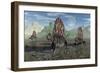 A Group of Sail-Backed Dimetrodons During Earth's Permian Period-Stocktrek Images-Framed Premium Giclee Print