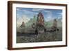 A Group of Sail-Backed Dimetrodons During Earth's Permian Period-Stocktrek Images-Framed Premium Giclee Print