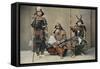 A Group of Samurai, C1890-null-Framed Stretched Canvas