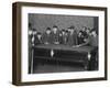 A Group of Seventeen Boys Cram around a Snooker Table During an Evening Game at a Boys Club-null-Framed Photographic Print