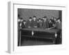 A Group of Seventeen Boys Cram around a Snooker Table During an Evening Game at a Boys Club-null-Framed Photographic Print