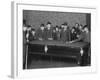 A Group of Seventeen Boys Cram around a Snooker Table During an Evening Game at a Boys Club-null-Framed Photographic Print