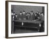 A Group of Seventeen Boys Cram around a Snooker Table During an Evening Game at a Boys Club-null-Framed Photographic Print