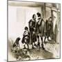 A Group of Tax Collectors Vainly Hammering on William Shakespeare's Door-Neville Dear-Mounted Giclee Print