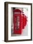 A Group of Typical Red London Phone Cabins-Kamira-Framed Photographic Print