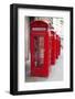 A Group of Typical Red London Phone Cabins-Kamira-Framed Photographic Print