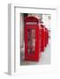 A Group of Typical Red London Phone Cabins-Kamira-Framed Photographic Print