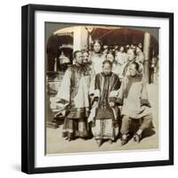 A Group of Women in the Courtyard of a Wealthy Chinese House, Peking, China, 1902-Underwood & Underwood-Framed Giclee Print