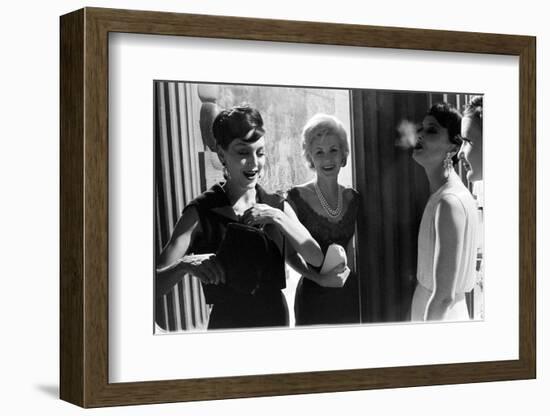 A Group of Women Laughing Together at the Met Fashion Ball, New York, November 1960-Walter Sanders-Framed Photographic Print