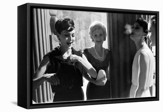 A Group of Women Laughing Together at the Met Fashion Ball, New York, November 1960-Walter Sanders-Framed Stretched Canvas