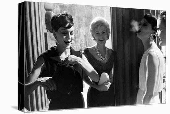 A Group of Women Laughing Together at the Met Fashion Ball, New York, November 1960-Walter Sanders-Stretched Canvas