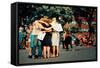 A Group of Young People Giving Free Hugs, Union Square, New York-Sabine Jacobs-Framed Stretched Canvas