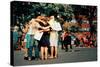 A Group of Young People Giving Free Hugs, Union Square, New York-Sabine Jacobs-Stretched Canvas