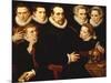 A Group Portrait of a Gentleman Aged 57-Adriaen Thomasz Key-Mounted Giclee Print