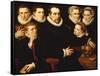 A Group Portrait of a Gentleman Aged 57-Adriaen Thomasz Key-Framed Stretched Canvas