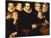 A Group Portrait of a Gentleman Aged 57-Adriaen Thomasz Key-Stretched Canvas