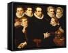 A Group Portrait of a Gentleman Aged 57-Adriaen Thomasz Key-Framed Stretched Canvas