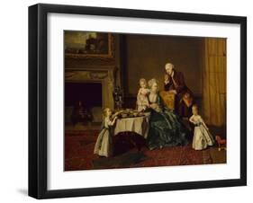 A Group Portrait of John 14th Lord Willoughby de Broke and his Family, 1766-Johann Zoffany-Framed Giclee Print