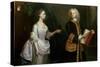 A Group Portrait of John Perceval, 1st Earl of Egmont (1683-1748) and His Wife Catherine-J. Alberry-Stretched Canvas