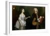 A Group Portrait of John Perceval, 1st Earl of Egmont (1683-1748) and His Wife Catherine-J. Alberry-Framed Giclee Print