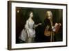 A Group Portrait of John Perceval, 1st Earl of Egmont (1683-1748) and His Wife Catherine-J. Alberry-Framed Giclee Print