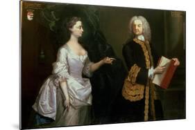 A Group Portrait of John Perceval, 1st Earl of Egmont (1683-1748) and His Wife Catherine-J. Alberry-Mounted Giclee Print