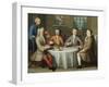 A Group Portrait of Sir Thomas Sebright, Sir John Bland and Two Friends, 1723-Benjamin Ferrers-Framed Giclee Print