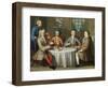 A Group Portrait of Sir Thomas Sebright, Sir John Bland and Two Friends, 1723-Benjamin Ferrers-Framed Giclee Print