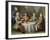 A Group Portrait of Sir Thomas Sebright, Sir John Bland and Two Friends, 1723-Benjamin Ferrers-Framed Giclee Print