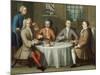 A Group Portrait of Sir Thomas Sebright, Sir John Bland and Two Friends, 1723-Benjamin Ferrers-Mounted Giclee Print