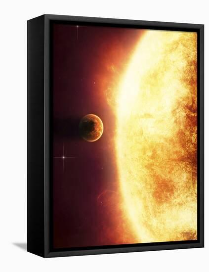 A Growing Sun About to Burn a Nearby Planet-Stocktrek Images-Framed Stretched Canvas