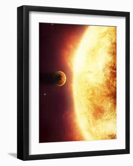 A Growing Sun About to Burn a Nearby Planet-Stocktrek Images-Framed Photographic Print