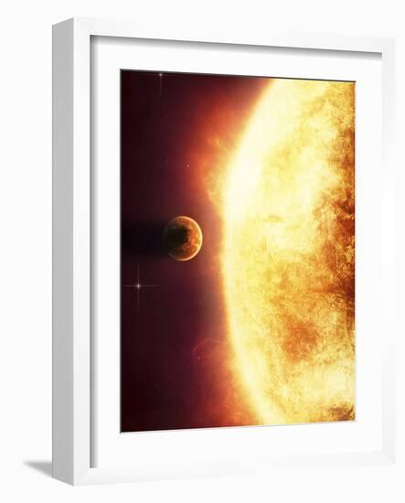 A Growing Sun About to Burn a Nearby Planet-Stocktrek Images-Framed Photographic Print