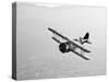 A Grumman F3F Biplane in Flight-Stocktrek Images-Stretched Canvas