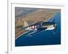 A Grumman F6F Hellcat Fighter Plane in Flight-Stocktrek Images-Framed Photographic Print