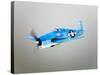 A Grumman F6F Hellcat Fighter Plane in Flight-Stocktrek Images-Stretched Canvas