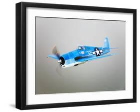 A Grumman F6F Hellcat Fighter Plane in Flight-Stocktrek Images-Framed Photographic Print