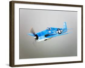 A Grumman F6F Hellcat Fighter Plane in Flight-Stocktrek Images-Framed Photographic Print