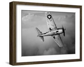 A Grumman F6F Hellcat Fighter Plane in Flight-Stocktrek Images-Framed Photographic Print