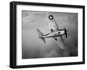 A Grumman F6F Hellcat Fighter Plane in Flight-Stocktrek Images-Framed Photographic Print