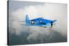 A Grumman F6F Hellcat Fighter Plane in Flight-Stocktrek Images-Stretched Canvas