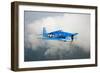 A Grumman F6F Hellcat Fighter Plane in Flight-Stocktrek Images-Framed Art Print